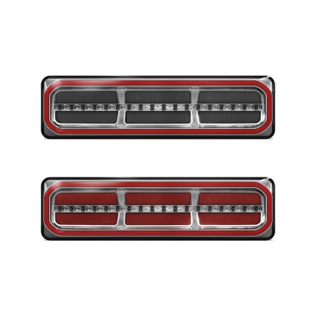 LED Auto Lamps 12V LED Stop/Tail/Indicator Lamp With Reflex Reflector White  Background - 150BAR - Led Autolamps