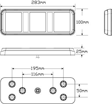 283 series led combination tail lights